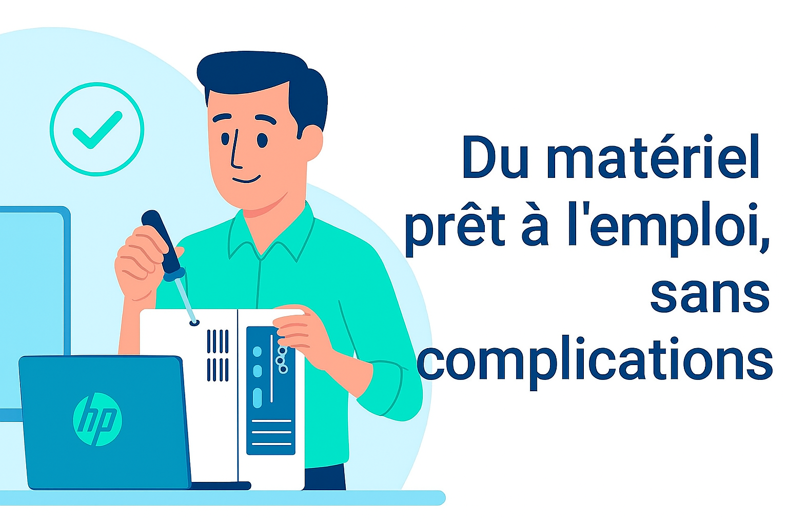 Du matériel prêt à l’emploi, sans complications